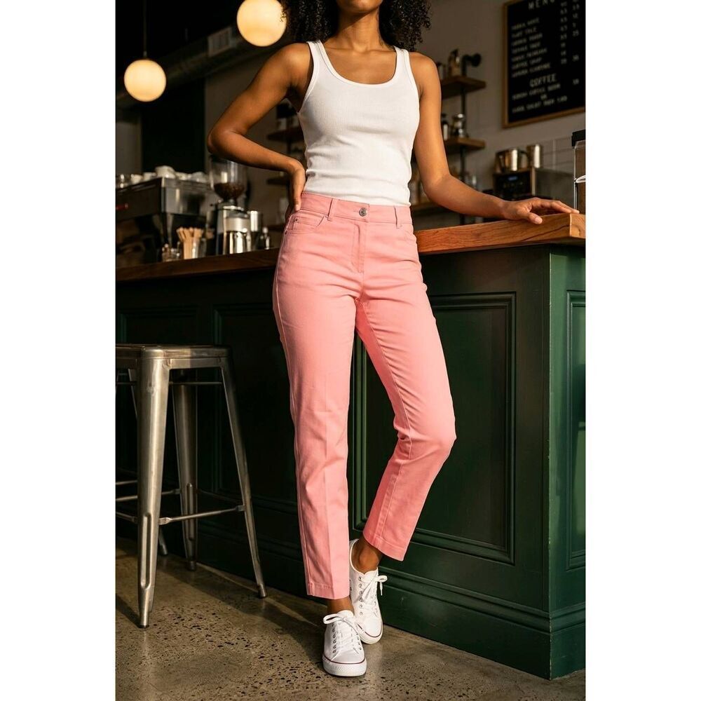 🔸️NWT 89th & Madison Coral Cropped Ankle Pants Size 6